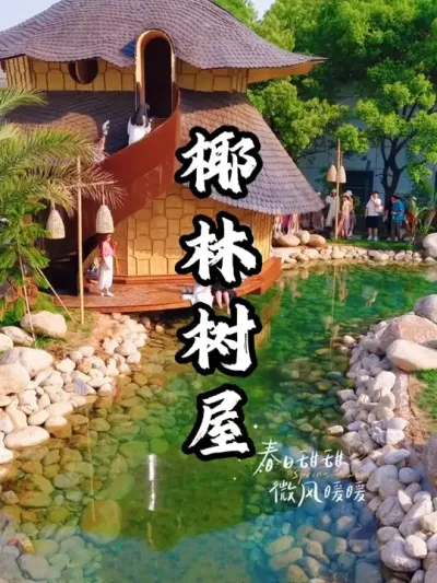 场地水域想要打造特色，可以在水边打造这种独特的水上椰林树屋#游云文旅 #规划设计 #乡村振兴 #周二课堂