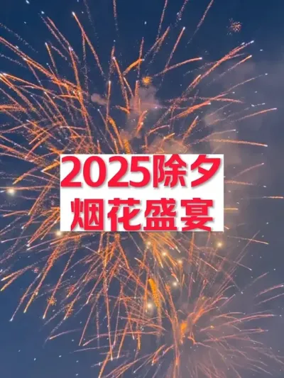 2025蛇年除夕，烟花盛宴！ #在这里给大家拜个早年 #除夕快乐 #给大家拜年啦