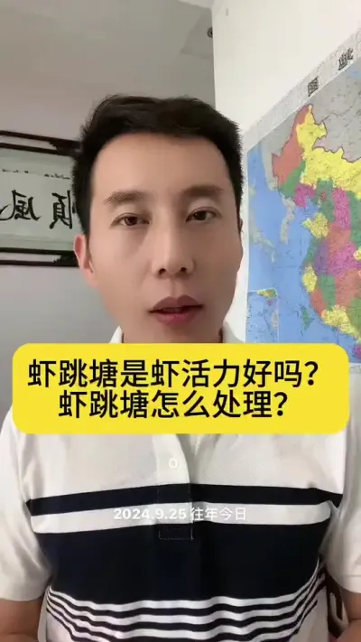 虾跳塘怎么处理？#对虾养殖 #南美白对虾 #养虾人 #土塘养虾 #小棚养虾