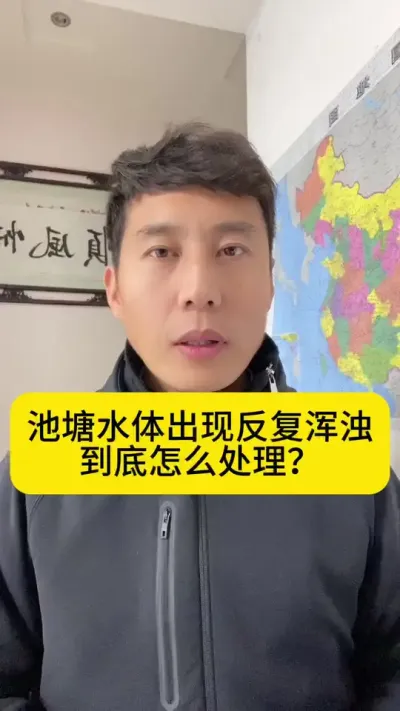 池塘水体出现反复浑浊到底怎么处理？#南美白对虾 #高位池养殖 #冬棚养虾 #小棚养虾 #创作灵感