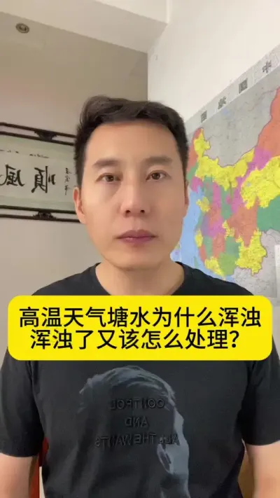 高温天气池塘水为什么浑浊？浑浊了又该怎么处理？#水产养殖技术 #对虾养殖 #土塘养虾 #养虾人 #创作灵感