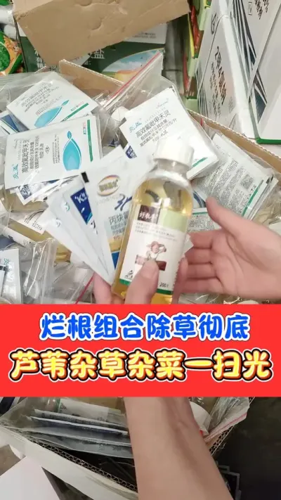 除草烂根死彻底一扫光 芦苇茅草杂草杂菜一套搞定，死草烂根不反弹，不影响下茬种植（注意不能打到庄稼上）#除草 #除草剂 #除草配方 #农资肥料 #农资店