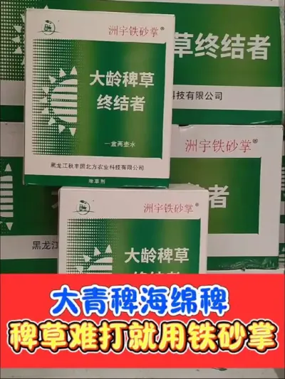 难打青稗海绵稗就用铁砂掌 水稻田打不死的稗草就用铁砂掌，三叶一心后使用#水稻 #水稻除草剂 #铁砂掌除草剂 #水稻种植 #农资肥料