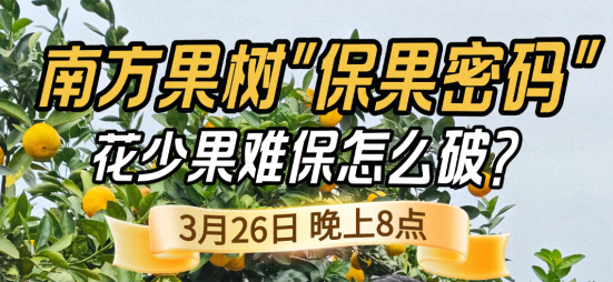 《细说农技》守住全年丰收！李军开讲南方果树保果技术，｜3 月 26 日晚 8 点