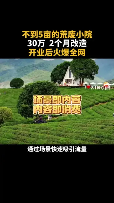 不到5亩的荒废小院30万2个月改造，开业后火爆全网 #乡村振兴 #农场 #小院 #农庄 #轻资产创业