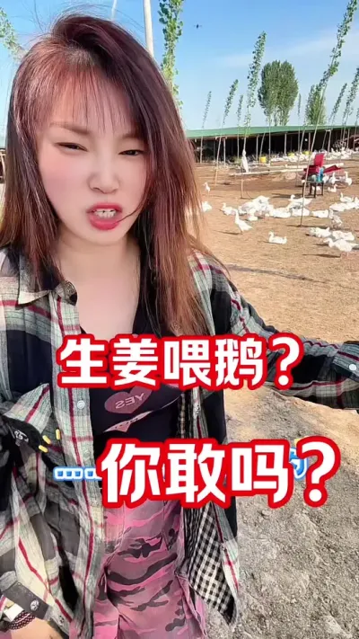 生姜敢喂鹅？#养鹅人 #养鹅技术分享 #养鹅