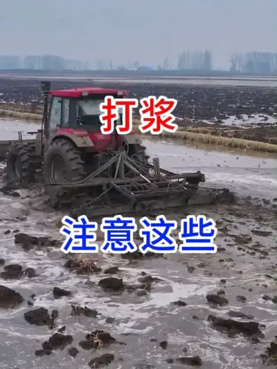打浆，注意这些 #春耕春播   #春耕农忙进行时 #农民种地真辛苦