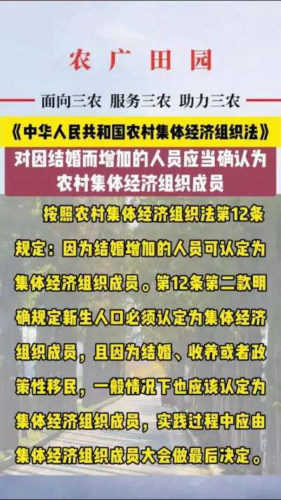 #农村集体经济组织法 #农村集体经济组织成员资格 #政策解读 #政策