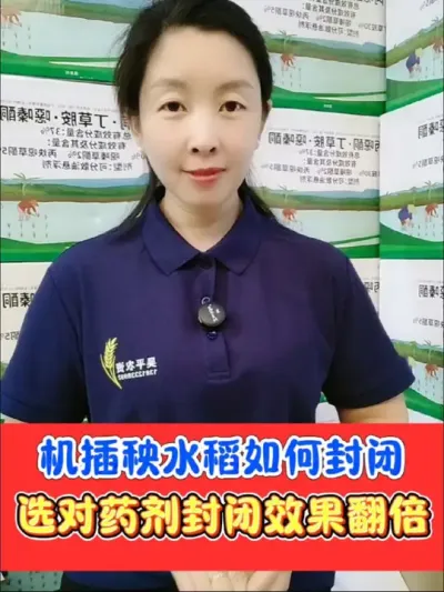 机插秧水稻田如何正确封闭 机插秧水稻田根据自身田块条件，选择适合自己的封闭方式，商品在橱窗#农业种植 #农资肥料 #水稻种植 #水稻除草剂 #水稻